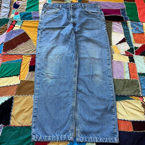 Carhartt Detroit Style Blanket Lined Blue Jeans 38Wx30L - Picture 2 of 8